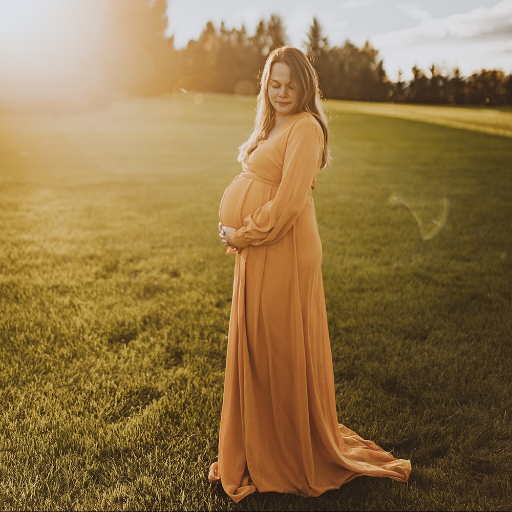 Baltic Born Size Medium Mustard Color Long Dress